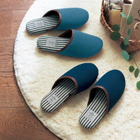 【200円OFFクーポン! 1/24 20:00~1/29 01:59】ベルメゾン デニム生地のソフトスリッパ 「 ブルー ネイビー 」◆ M L ◆ ◇ スリッパ おしゃれ 可愛い履く室内スリッパ 室内 室内用 新生活 来客 歩きやすい レディース ◇