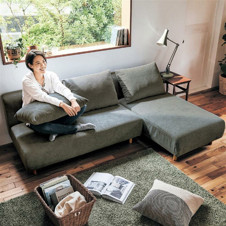 楽天市場 P10倍 12 24 0 00 12 25 23 59まで ベルメゾン あぐらがかけるフルカバーリングソファー ベージュ グレー 家具 ファニチャー ソファ ソファー Sofa リビング 新生活 家具 インテリアのベルメゾン