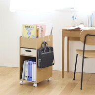 [日本製][完成品] 受験サポート B4 ファイル ラック キャスター付 MDF素材 | 幅28cm 奥行42cm 高さ65cm(…
