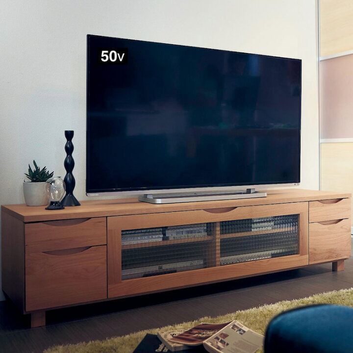楽天市場】あたたかみのある アルダー材 テレビ台 | 幅160.5cm 奥行 