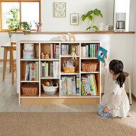 [日本製] 絵本 図鑑 本棚 1cmピッチで棚板調節できる | Cタイプ / 幅118cm 奥行30cm 高さ90cm | 本棚 大…