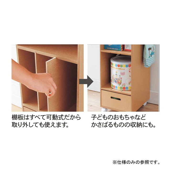 楽天市場】自分で収納ラック ワイド キャスター付き | Aタイプ: 扉なし 