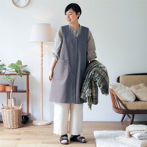 エプロン ベストエプロン エプロンベスト ベストタイプ ◆ M〜L ◆◇ おしゃれ お洒落 可愛い かわいい シンプル 無地 ベスト型 吸湿 発熱 キッチン 台所 割烹着 ライナー 洗える 洗濯可 あら