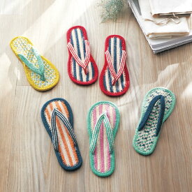 インド綿 コットン サンダル ◆ M L ◆ ◇ 夏 春 スリッパ ルームシューズ 室内スリッパ 室内 室内用 新生活 コットン 綿 インド綿 コットンサンダル 草履 ぞうり 来客 ベルメゾン 蒸れない 室内サンダル かわいい アジア