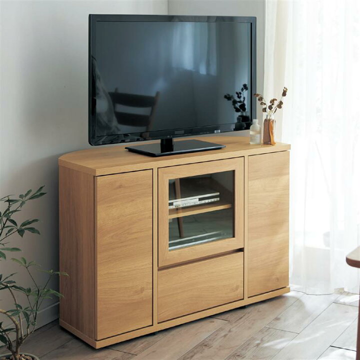 楽天市場】ベルメゾン 角度を自由自在に調整できるコーナーテレビ台 