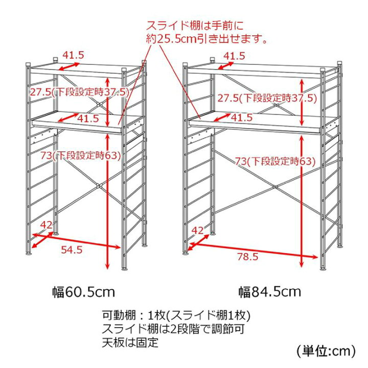 楽天市場】しっかり仕様 ダブルワイヤー レンジ台 | ロータイプ 幅84.5 