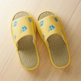 い草スリッパ ウレタン入り スリッパ ◆ M L ◆ い草 夏用 夏用スリッパ 刺繍 おしゃれ 室内履き ルームシューズ ユニセックス 来客用 夏スリッパ レディース メンズ ファミリー ベルメゾン