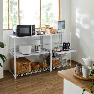 コンセント付き レンジラック ◆ B/91×90 ◆ ◇ 幅61 スライド棚 オープンラック キッチンボード キッチン収納 収納 レンジラック レンジ台 ラック シェルフ 棚 炊飯器 電子レンジ 新生活 お