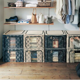 【店内ほぼ全品P10倍!~12/11(木)01:59】ベルメゾン 耐荷重10kg！北欧調頑丈衣類収納ボックス 「 木（グレー） 木（ホワイト） 幾何学 アンティーク木目 」◇ 収納 収納用品 バスケット ボックス かご 籠 カゴ 箱 新生活 ◇