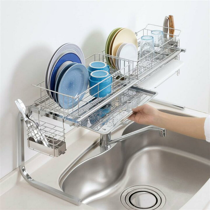 楽天市場】ベルメゾン シンク上よくばり水切りラック［日本製］ 「 2段 