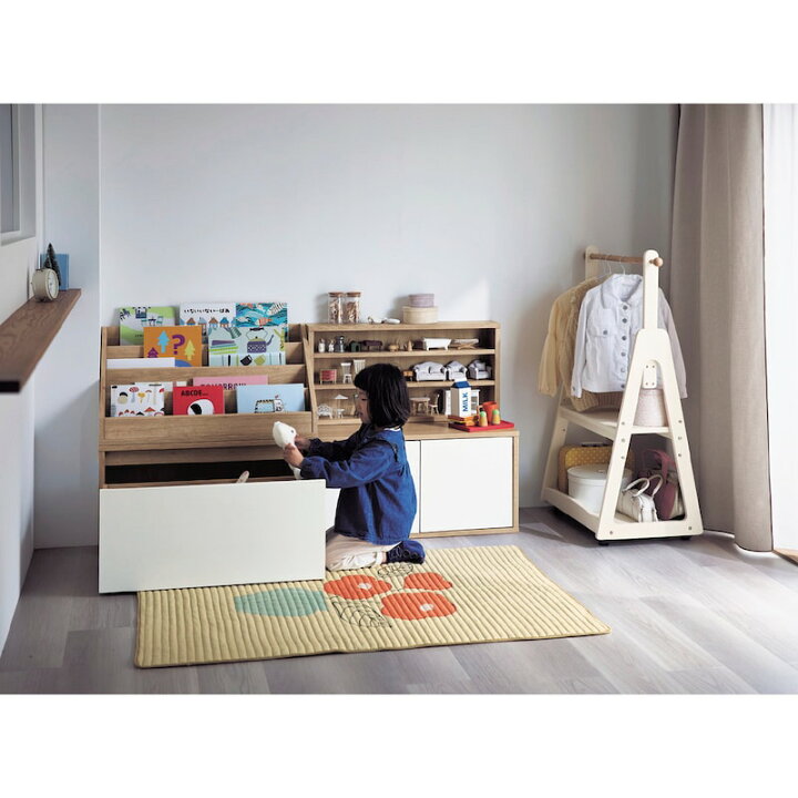 楽天市場】キッズ用 3段階 高さ調整 角が丸い ハンガーラック | 幅73.5 
