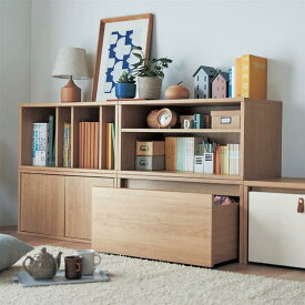 ユニットシェルフ | D : ワゴンタイプ 幅80cm 奥行40cm 高さ40cm | 収納 収納用品 収納家具 ラック 棚 たな 新生活 お洒落 おしゃれ かわいい 可愛い リビング 書斎 シンプル ベルメゾン