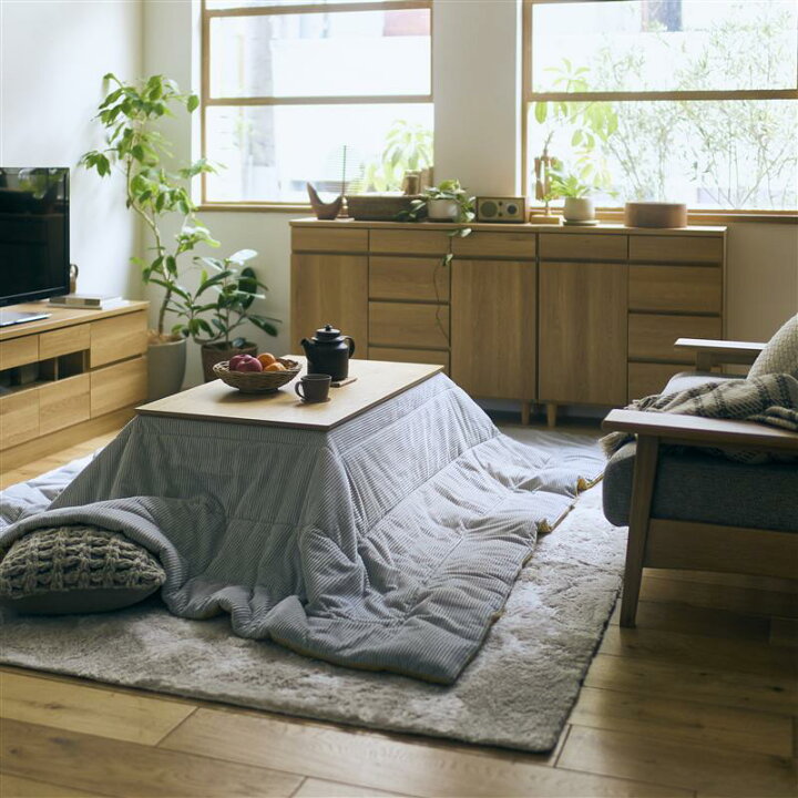 楽天市場】[楽天1位] 節ありオーク材 薄型 こたつテーブル | 幅120cm 
