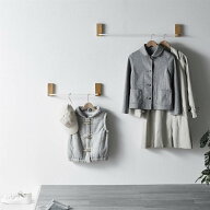 取り付け 簡単 ピンで壁付け ハンガーラック | 幅80cm 奥行約8cm 高さ約12cm | WALL FREE ホテルライク …