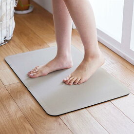 【P10倍対象! ~1/29 09:59】珪藻土 吸水 抗菌 防臭 お手入れ簡単 やわらか バスマット | 50cm × 75cm | ヘリンボン柄 裏面ゴム 滑りにくい マット 浴室マット 足拭きマット 足ふきマット 浴室足ふきマット お風呂マット バス 洗面所