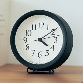 ベルメゾン レムノス/Lemnos インテリアを引き立てる置き掛け兼用の小さな時計 「 ブラック ナチュラル 」 ◇ インテリア 時計 とけい トケイ 掛け時計 置き時計 ◇