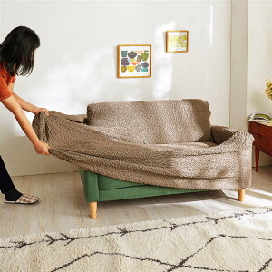 ベルメゾン ぴったりフィットするイタリア製綿混伸びるソファーカバー”ブックレ” 「 アイボリー ライトブラウン レッド ダークグレー ブルー グリーン ホワイト 」◆ 3人掛け用(肘掛け