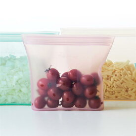 ベルメゾン 電子レンジ・食洗機使用可のシリコーンゴム製保存容器「Zip　Top」◆ ディッシュ・S バッグ・M ◆ ◇ キッチン用品 食品保存 台所用品 保存容器 保存袋 調味料入れ 新生活 シリコン 保存 作り置き 調理 料理 ホワイト ラベンダー ティール ◇