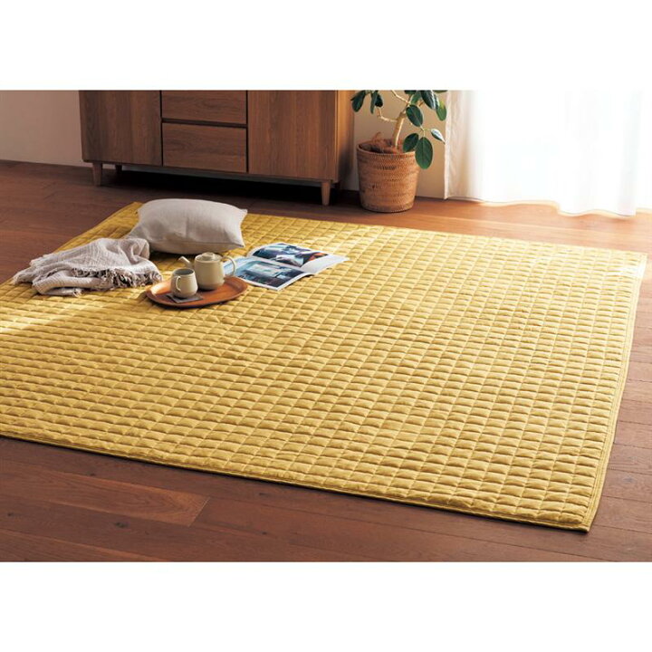 楽天市場】フレンチリネン キルトラグ | 200×200 厚み ボリューム 