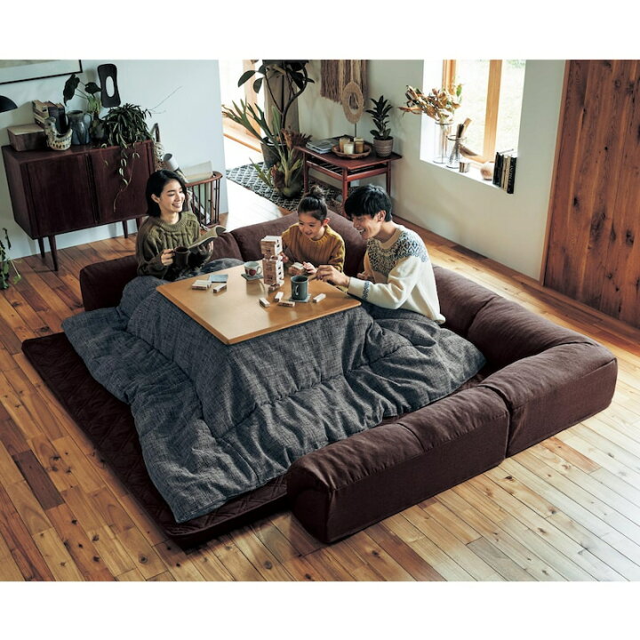 楽天市場】[楽天1位] ラグ厚さ4cm ローソファー セット クッション付き 