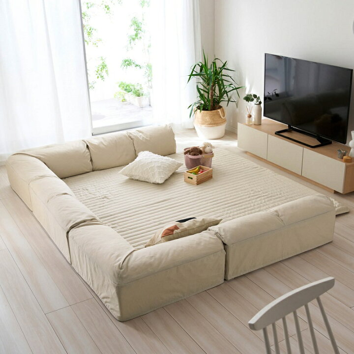 楽天市場】【楽天1位】 ラグ厚さ4cm ローソファー セット クッション 