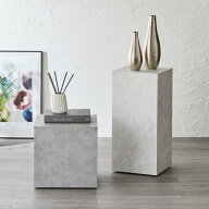 収納もできる ストーン調 キューブワゴン | Aタイプ 幅35cm 奥行35cm 高さ35cm / Bタイプ 幅28cm 奥行28c…