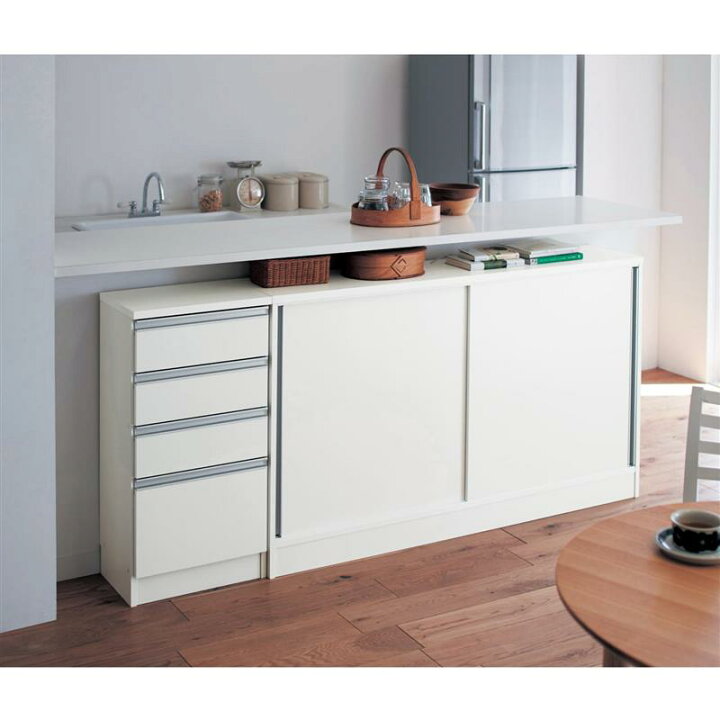 楽天市場】ベルメゾン 奥行30cmのカウンター下引戸収納 
