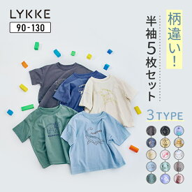 【5％OFF★4/14 10:00-4/27 9:59】【リッケ/LYKKE】＼5枚セット ／ マイニチにたくさん欲しい 半袖 Tシャツ◆ 90 100 110 120 130 ◆◇ 男の子 女の子 子ども 子供 キッズ ベビー 子供服 服 トップス 夏 男の子 女の子 まとめ買い 洗い替え 5枚 セット