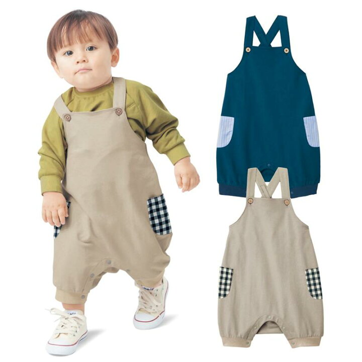 楽天市場 ベルメゾン ベビー服 異素材ポケット付き サロペット 70 80 ベビー 子供 服 子供用 こども キッズ ズボン 子供服 ベルメゾン ママ
