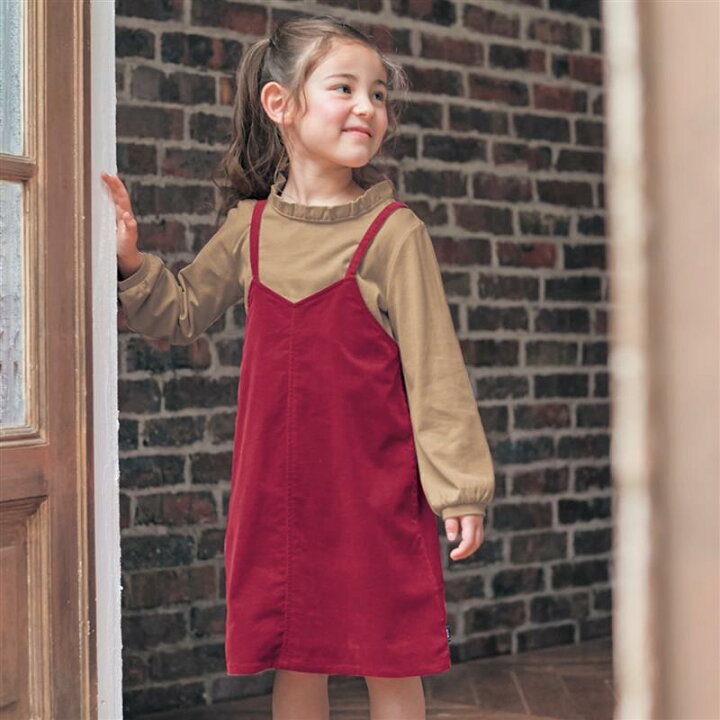 楽天市場 ベルメゾン バックフリル ストレッチ コーデュロイキャミ ワンピース チャコール 140 150 子供服 子供 服 子供用品 女の子 子供用 Gita ジータ 通園 通学 小学校 ベルメゾン ママ