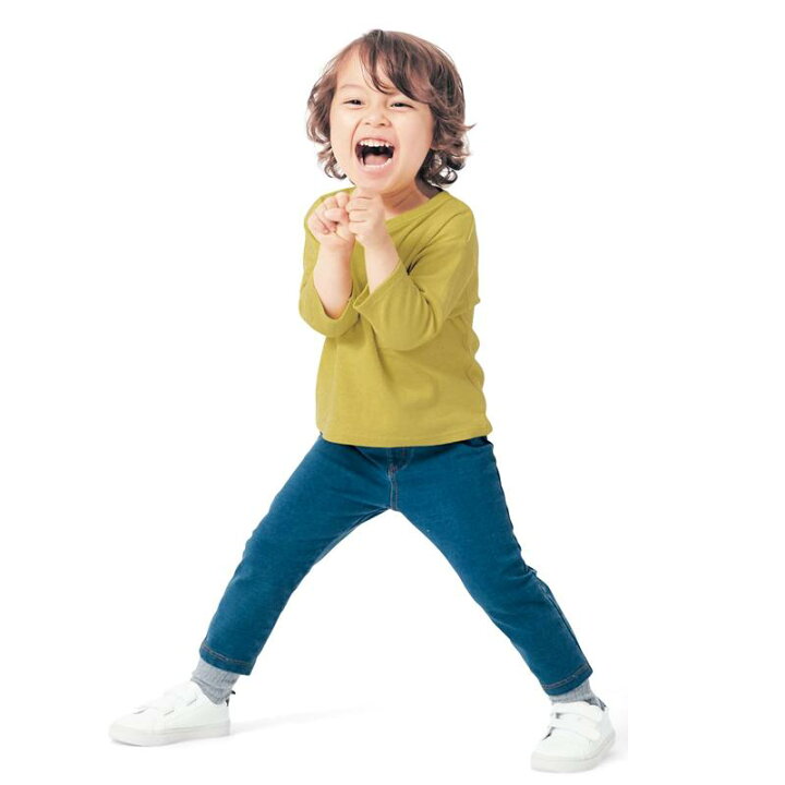 楽天市場 ベルメゾン まるでデニム のびのび デニムニット パンツ 80 90 100 ベビー服 男の子 女の子 子供服 キッズ 通園 通学 保育園 らくらく ボトム ズボン デニム風 ベルメゾン ママ