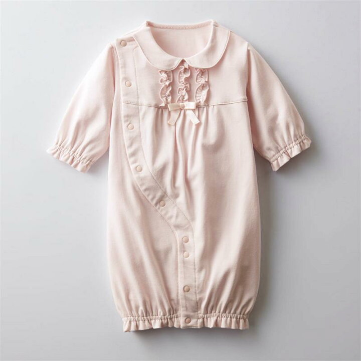 楽天市場 ベルメゾン 襟付きフリルツーウェイオール ピンク 50 60 ベビー服 ベビー 服 新生児 女の子 ベビー用品 カバーオール ロンパース ベルメゾン ママ