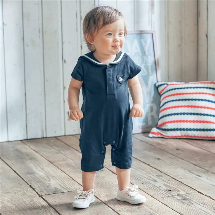 楽天市場 ベルメゾン マリン 半袖 カバーオール ネイビー 70 80 ベビー服 ベビー 服 新生児 男の子 女の子 ベビー用品 新生児服 出産祝い ギフト プレゼント カバーオール ロンパース ベルメゾン ママ