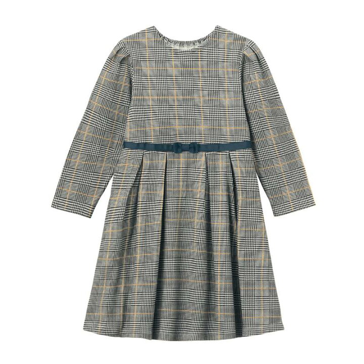 楽天市場 ベルメゾン ウエストリボン 長袖 ポンチ ワンピース グレンチェック 140 150 子供服 子供 服 子供用品 女の子 子供用 Gita ジータ おでかけ 発表会 結婚式 フォーマル ベルメゾン ママ