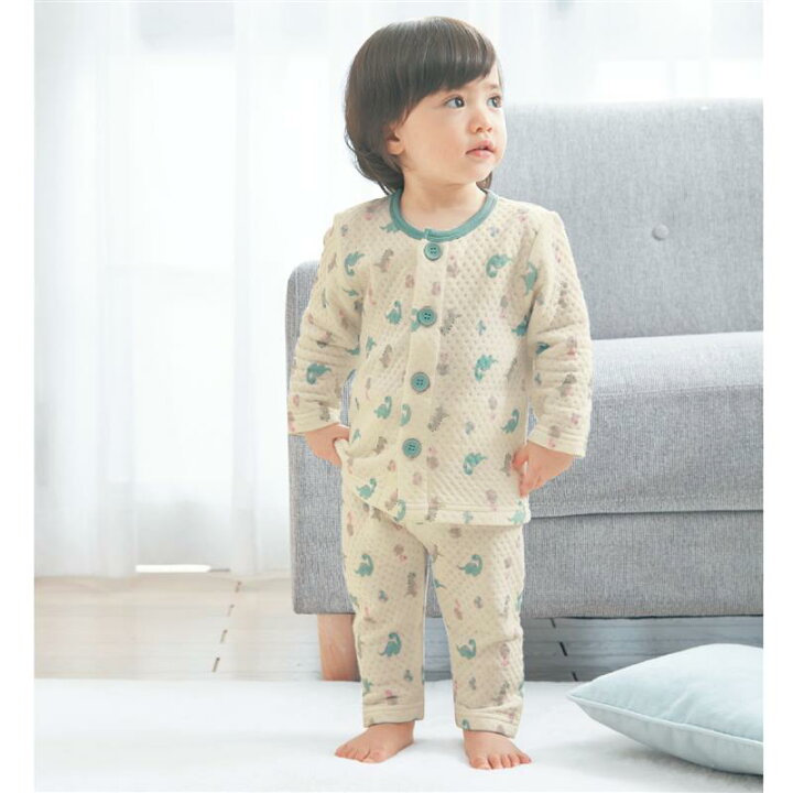 楽天市場 ベルメゾン あったか ふわふわ雲みたいな キルト腹巻付き 前開き パジャマ 恐竜 グリーン系 80 90 100 ベビー 服 ベビー 服 新生児 男の子 女の子 ベビー 用品 新生児服 出産祝い ギフト プレゼント ベルメゾン ママ