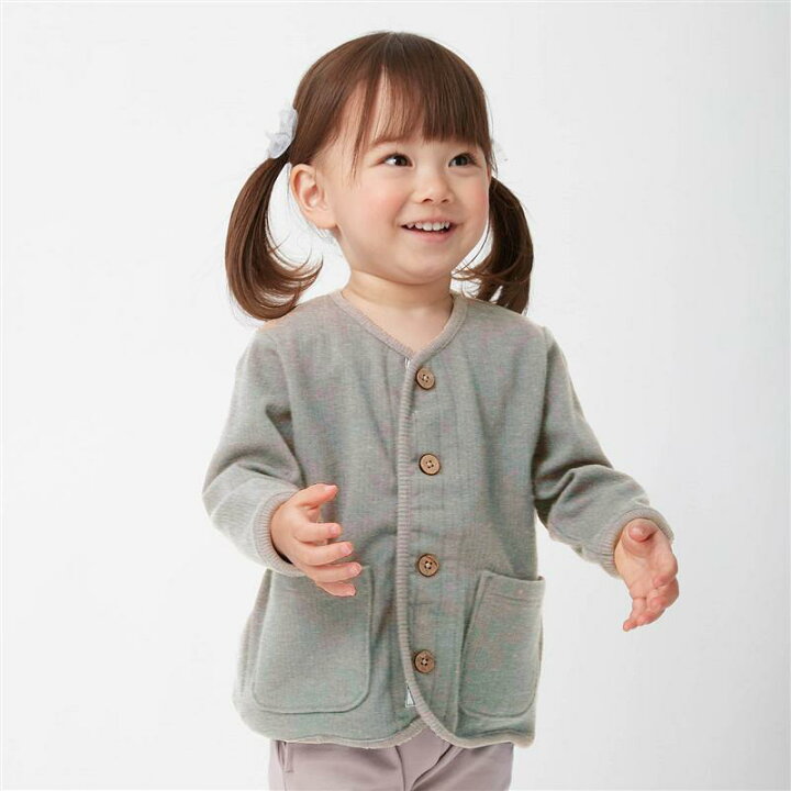 楽天市場 ベルメゾン スナップボタン留め カーディガン 杢グレー 80 90 100 ベビー服 ベビー 服 女の子 ベビー用品 トップス ベルメゾン ママ