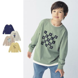 【ポイント5倍! 12/11 09:59迄】【ジータ/GITA】◆ 100-130 ◆ 毎日着たくなる レイヤード風 長袖Tシャツ (Everyday with TEE) ◇ 子ども 子供 キッズ KIDS 子ども服 キッズ服 服 トップス Tシャツ カットソー 長袖 男の子 女の子 春 秋 重ね着風 おしゃれ ベルメゾン ◇
