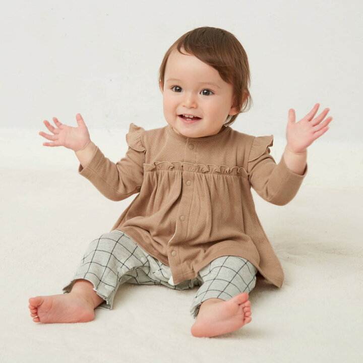 楽天市場】1枚でかわいい重ね着風♪ 肩フリル 長袖 レイヤード風 前 