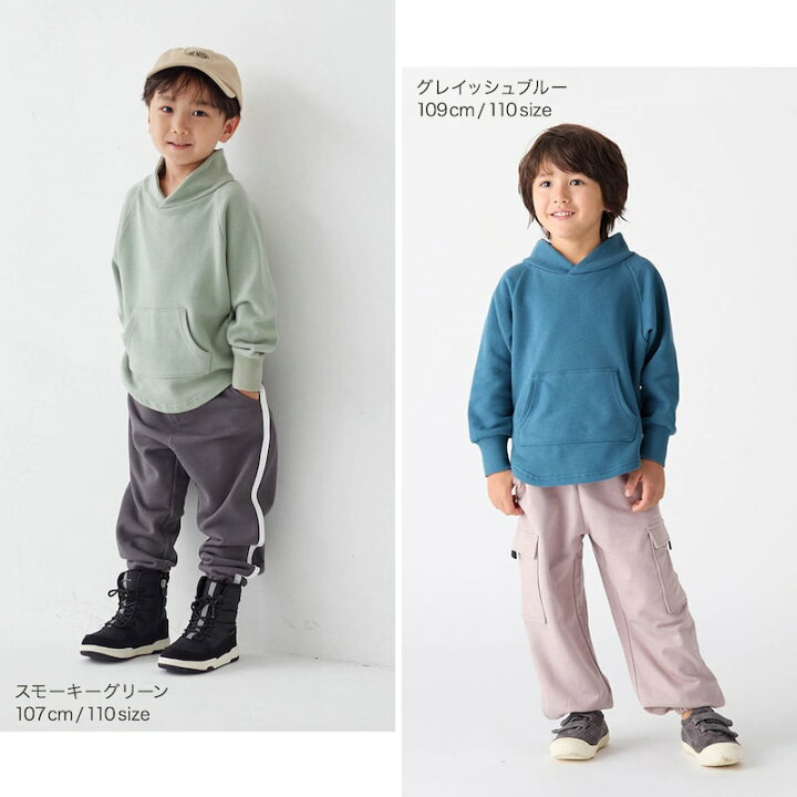 裏毛カンガルーポケットプルパーカー キッズ[品番：PA000016510]｜coca（コカ）のキッズファッション通販｜SHOPLIST（ショップリスト） WELAKEN コットンパーカー スウェットシャツ ガールズ キッズ&amp;ティーン用 長袖プルオーバー カンガルーポケット付き