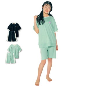 【ポイント5倍! 10/28 09:59迄】配色 半袖パジャマ ◆ 140 150 160 ◆ ◇ 子ども 子供 キッズ KIDS キッズ服 パジャマ ルームウェア 室内着 半袖 夏 女の子 ガールズ ティーン 小学生 中学年 高学年 中