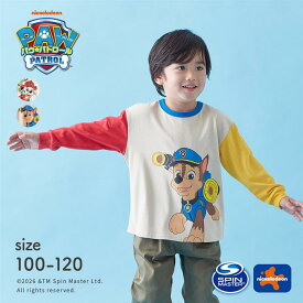 【パウ・パトロール】 マルチカラー 長袖 Tシャツ ◆ 100 110 120 ◆◇ 子供服 子ども服 キッズ KIDS トップス カットソー 服 春 秋 男の子 女の子 プリント キャラクター カラフル かわいい ベルメゾン ◇