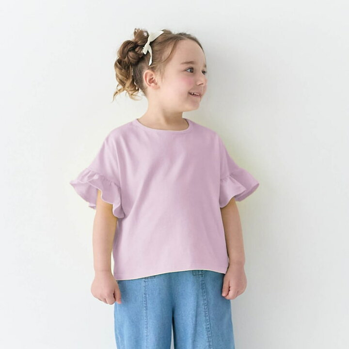 楽天市場】袖フリル 綿素材 半袖 Tシャツ ◇ 80-130 ◇◇ 春 夏 女の子 