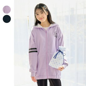 ジュニア ふわほか 裏シャギー ロング丈 ジップアップ パーカ ◆ 130-165 ◆ ◇ 秋 冬 暖かい あったか ティーンズ 子ども 子供 キッズ こども 子供服 女の子 女児 服 トップス パーカー アウター おしゃれ 可愛い かわいい 通学 小学生 中学年 高学年 中学生 ◇