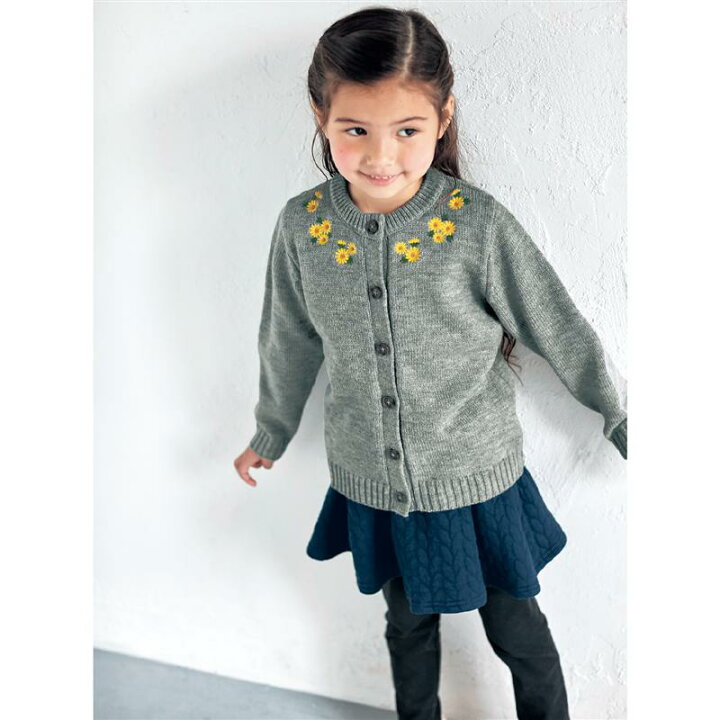 楽天市場】【ベルメゾン】 子供服 女の子 花刺繍 カーディガン ◇100  