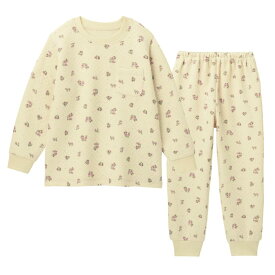 【楽天1位・ジータ/GITA】◆ 80 90 100 110 120 130 ◆ 総柄 あったか ニットキルト パジャマ 股上深め ◇ 男女兼用 長袖 男の子 女の子 ベビー 子ども 子供 キッズ KIDS 子供服 冬 中綿 身生地 綿100% 素材[2511cp]