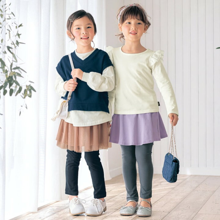 楽天市場】通園通学にも♪ 2枚仕立て チュール スカッツ ◇ 80-130 