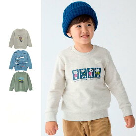 【10％OFF★11/15 0:00-11/27 9:59】【ジータ/GITA】 名札ココ 選べる プリント 裏毛 スウェットシャツ ◆ 140 150 ◆◇ ジュニア 春 秋 子ども 子供 キッズ ベビー ベビー服 こども 子供服 トップス スウェット 長袖 春 秋 冬 男の子 おしゃれ ベルメゾン