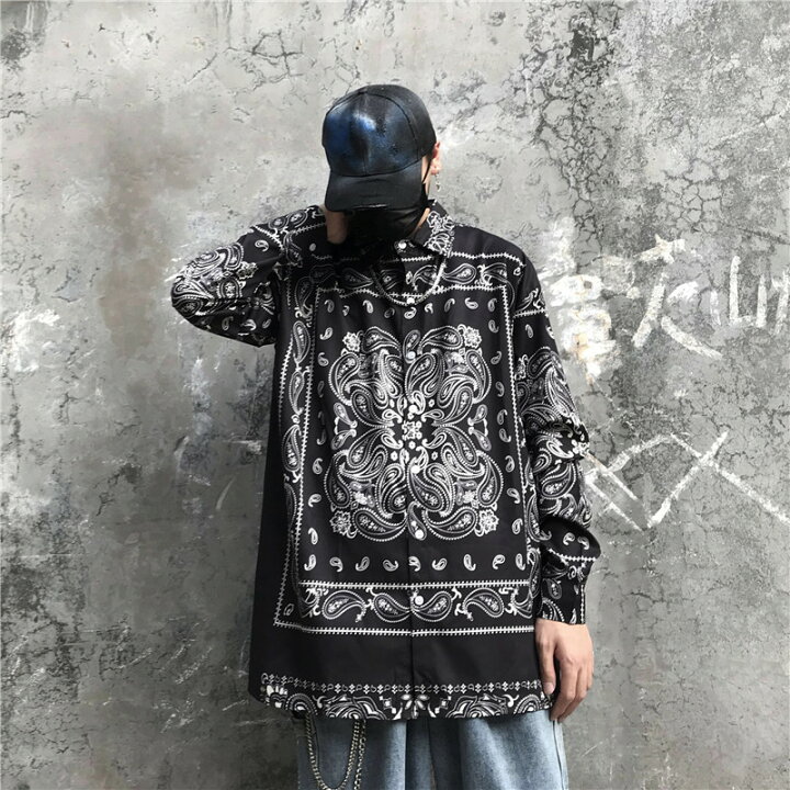 楽天市場 ペイズリー パネル ビッグシャツ メンズ バンダナ柄 メンズ ストリートファッション かっこいい オーバーサイズ トップス オシャレを探す Zutty ズッティ