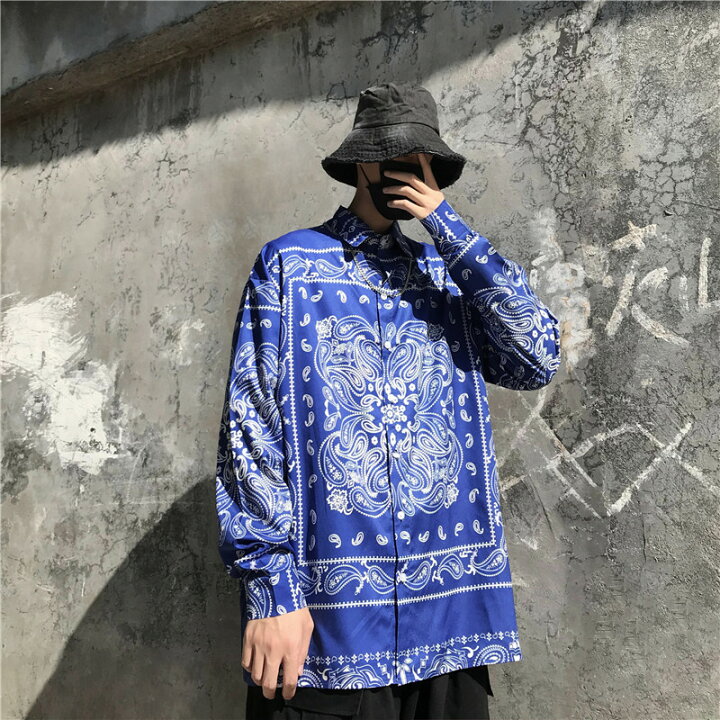 楽天市場 ペイズリー パネル ビッグシャツ メンズ バンダナ柄 メンズ ストリートファッション かっこいい オーバーサイズ トップス オシャレを探す Zutty ズッティ
