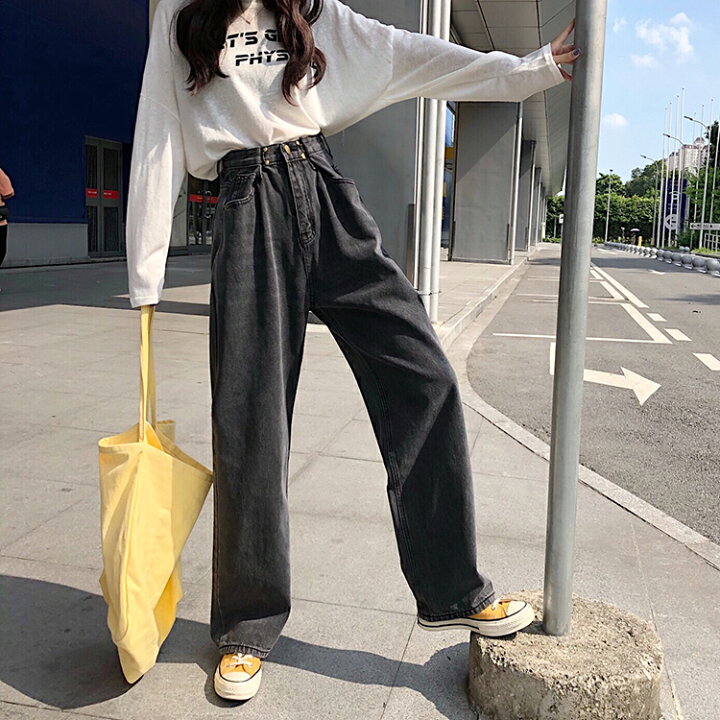 楽天市場】ハイウエスト デニム ワイドパンツ 秋物 レディース ワイドデニムパンツ ゆったり デニムパンツ ブラックデニム 韓国服 脚長効果 かわいい 大人 ジーンズ 韓国ファッション オルチャン カジュアル ジーンズ ハイウェスト ロング 黒 : オシャレを探す。Zutty ... 楽天市場】ハイウエスト デニム ワイドパンツ 秋物 レディース ワイドデニムパンツ ゆったり デニムパンツ ブラックデニム 韓国服 脚長効果 かわいい 大人 ジーンズ 韓国ファッション オルチャン カジュアル ジーンズ ハイウェスト ロング 黒 : オシャレを探す。Zutty ...